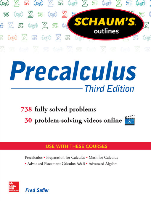 Title details for Schaum's Outline of Precalculus by Fred Safier - Available
